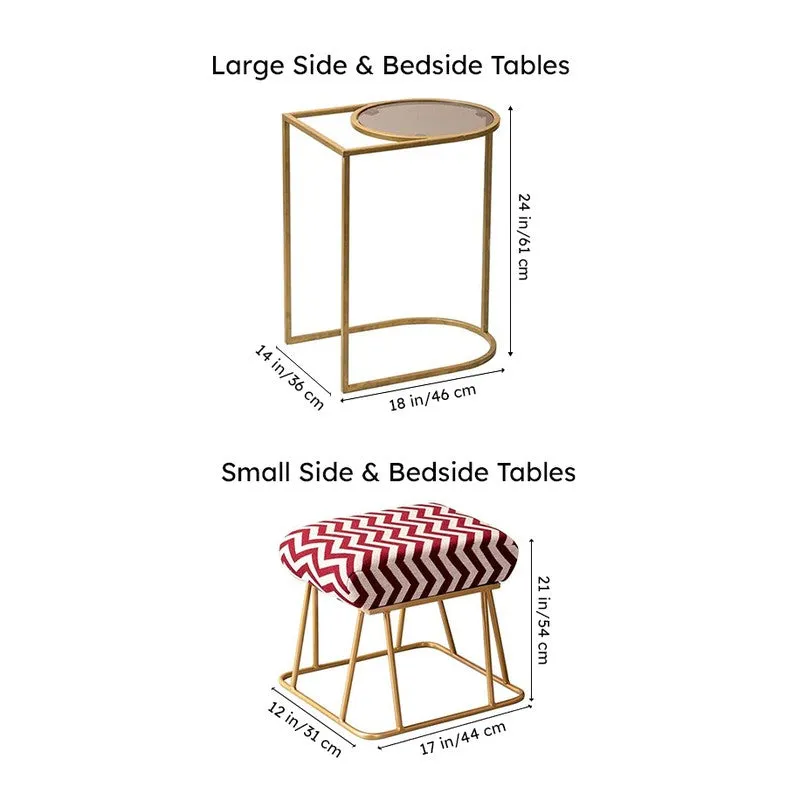 Yola Stool And Side Table Combo - Set Of Two media 8