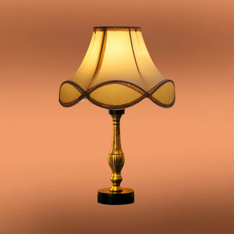 Aurelo Elro Wooden Table Lamp - OffWhite media 7