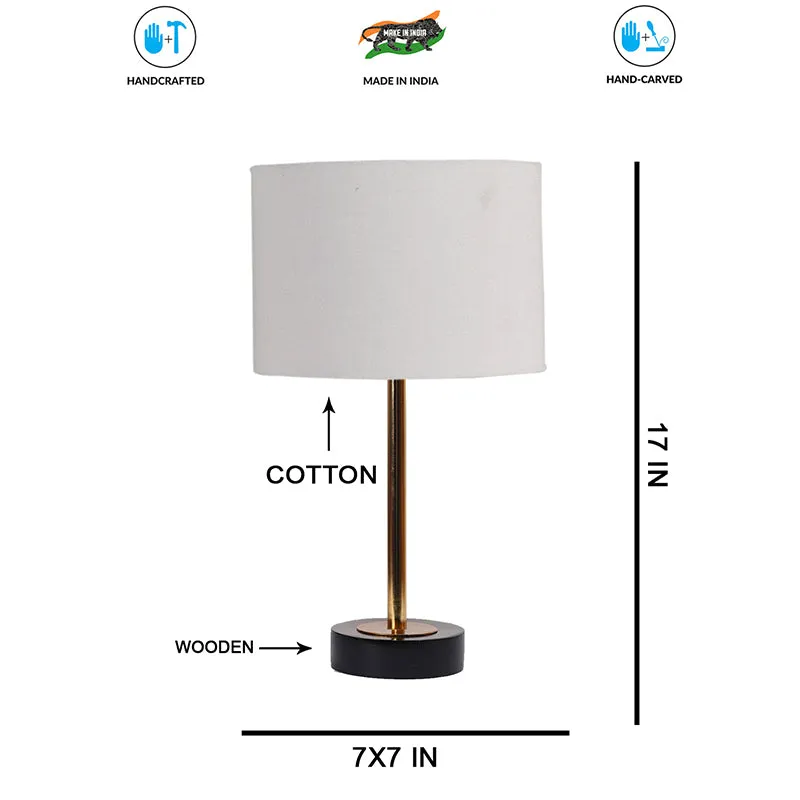 Cotin I Rodin Wooden Table Lamp - Grey,Gold,Black media 7