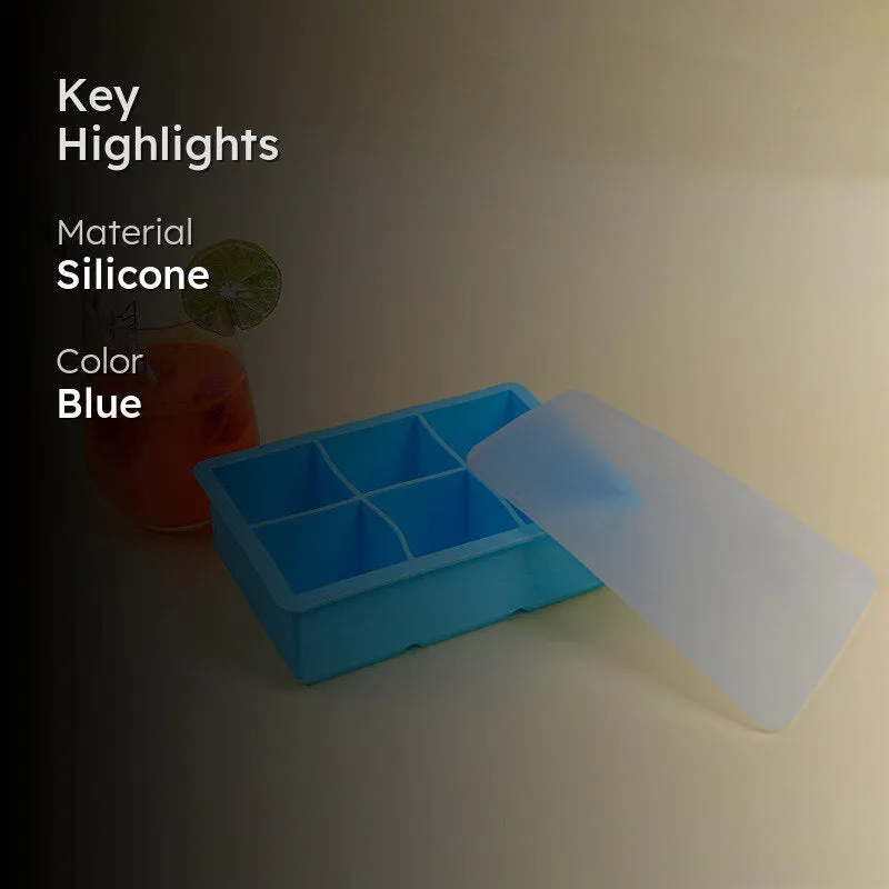 Geometric Silicone 6-Cube Ice Mould - Blue media 2