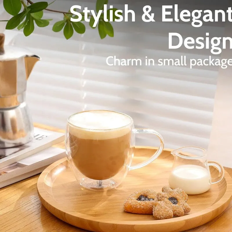 Elegant Glass Coffee Mug (80 mL Each) - Set Of Two media 7