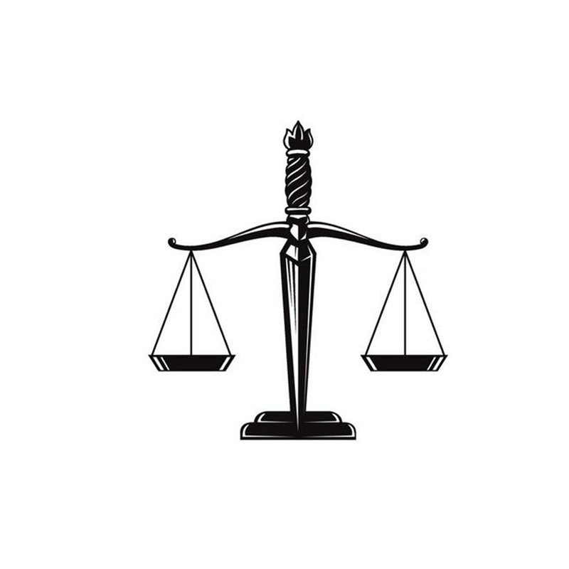 Sword Scales Of Justice Black Iron Wall Accent media 3
