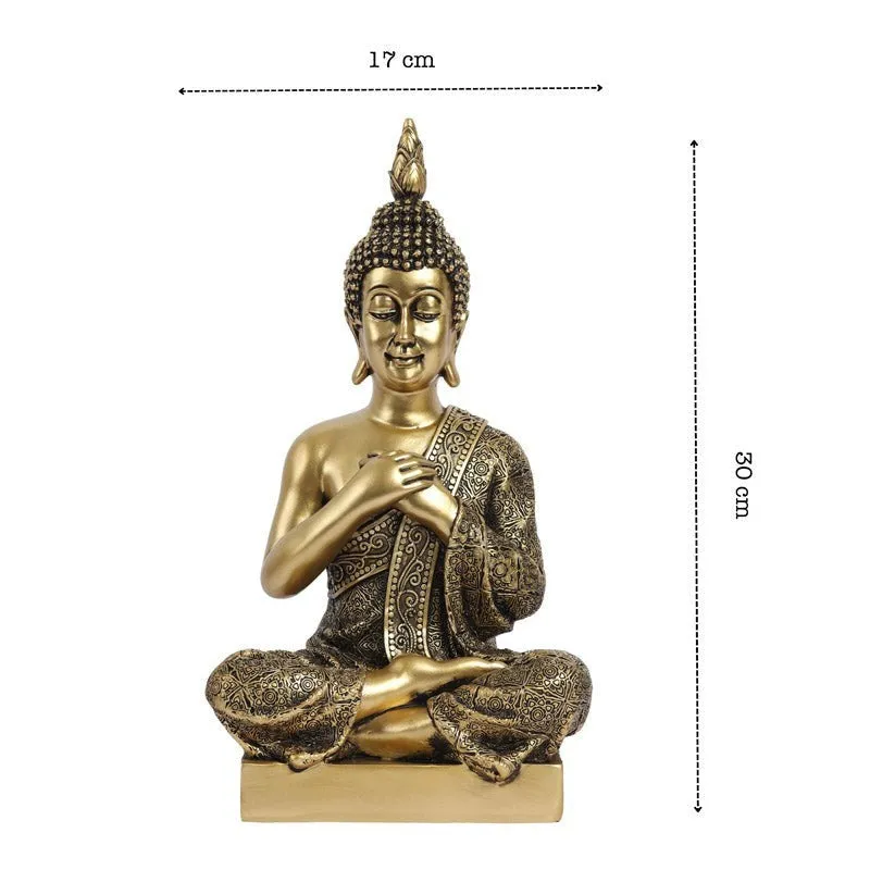 Ornate Meditating Buddha Showpiece media 10