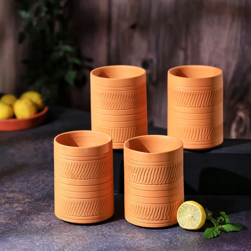 Mitti Terracotta Glass (350 mL) - Set Of Four media 6