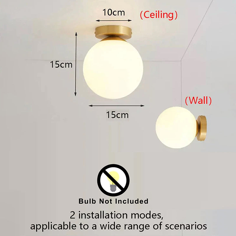Orbum Glass Ceiling Lamp - White image 6