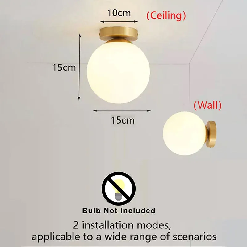 Orbum Glass Ceiling Lamp - White media 6