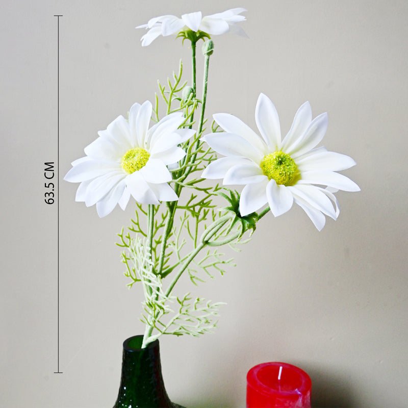 Artificial Gerbera Flower Stick - White media 5