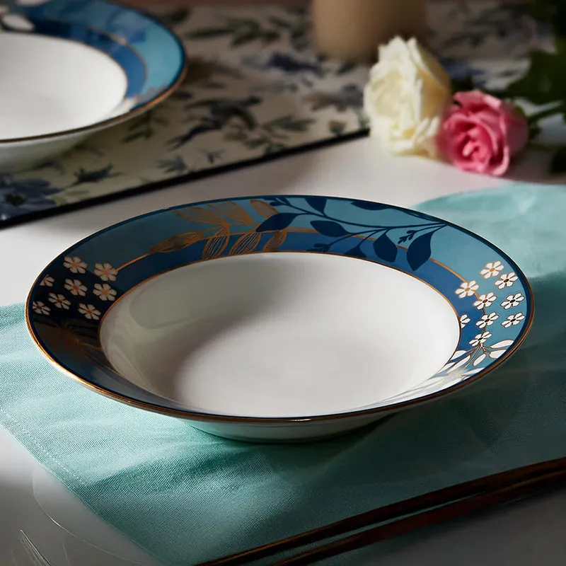 India Circus Azura Bone China Pasta Plate - Set Of Two media 4