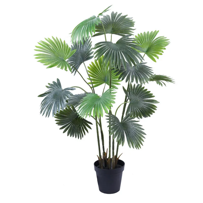 Faux Realistic Areca Plant With Black Plastic Pot - 5.2 Feet media 5