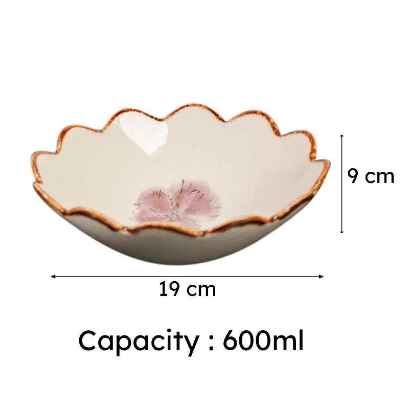 Petal Edge Serving Bowl(600 mL) - Set Of Two media 6