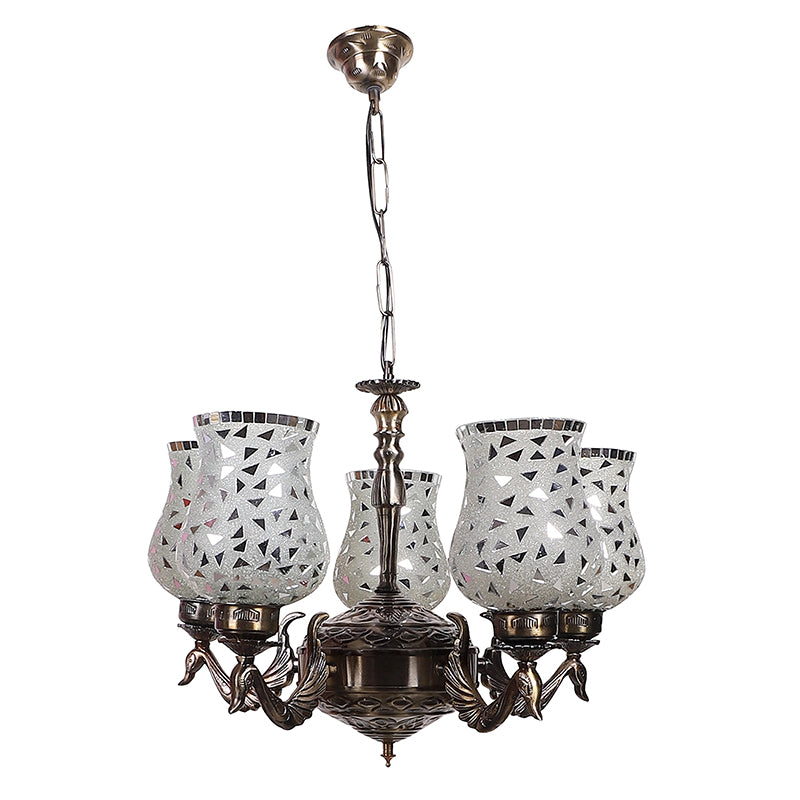 Asta Mayoora Mosaic Golden Antique Ceiling Lamp media 4