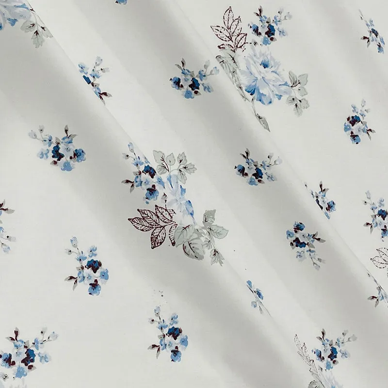 Swayam Florenca Floral Cotton Bedsheet (Blue) - 250 TC media 5