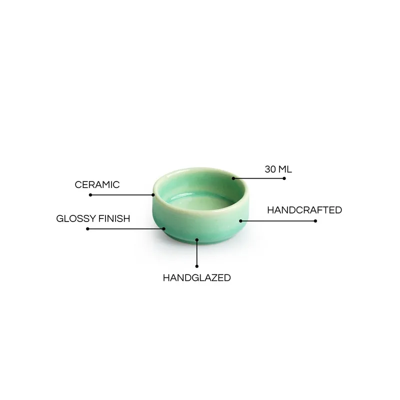 Oceano Green Dip Bowl (30 ML) - Set Of Four media 7