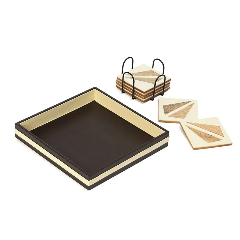 Grain Grid Coaster - Eight Piece Set media 3
