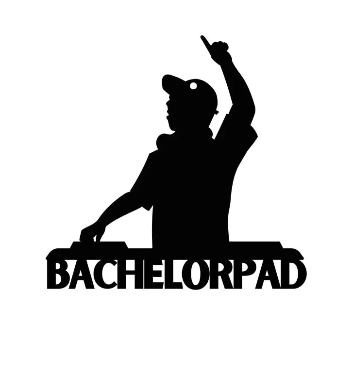 Bachelorpad Typography Mild Steel Wall Accent media 3