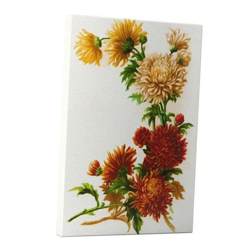 Callistephus Flowers Canvas Wall Painting - Gallery Wrap media 3