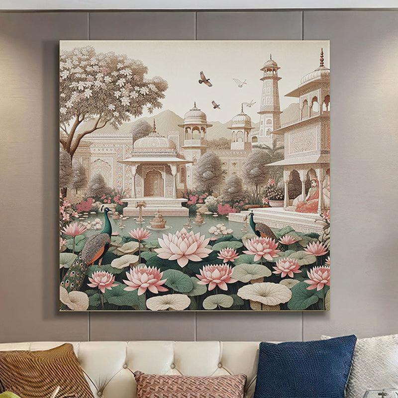 Indian Garden Grace Wall Painting