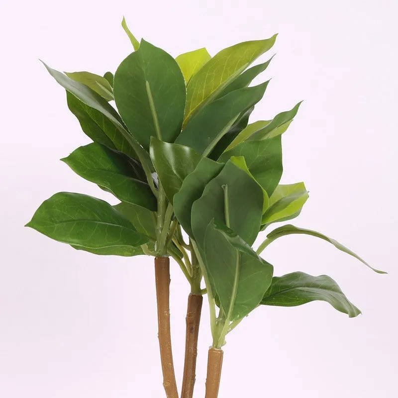 Ficus Bonsai Artificial Plant With Black Plastic Pot - Green media 5