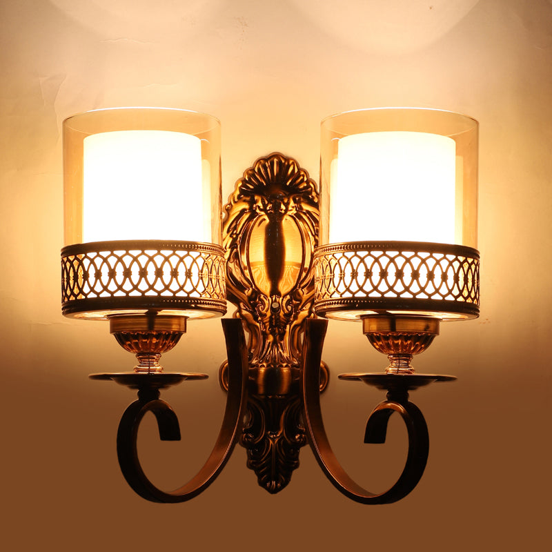 Flax Iron Wall Lamp With Glass Shade media 7