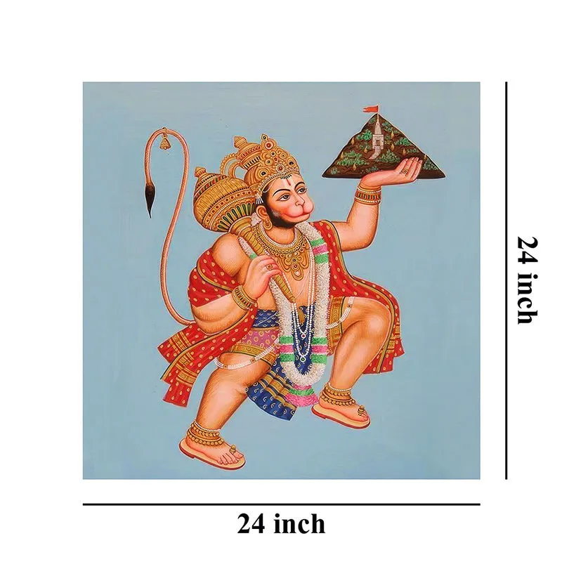 Mahabali Anjaneya Poly Canvas Wall Painting media 8
