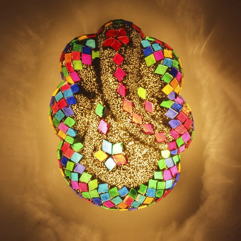 Vighnaharta Ganpati Glass Wall Lamp - Multicolor media 4