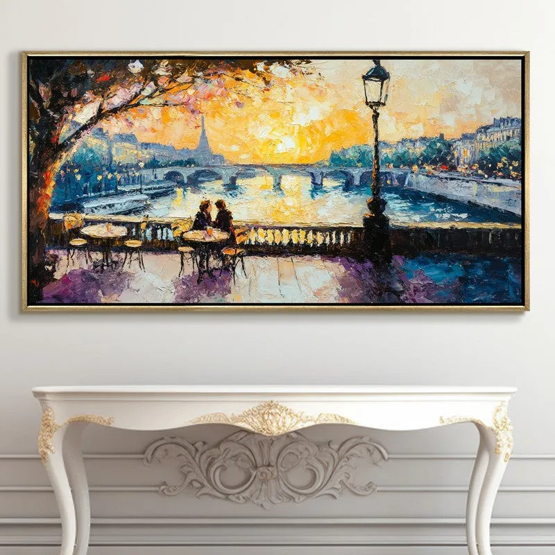 Metropolis Canvas Wall Painting With Frame media 5