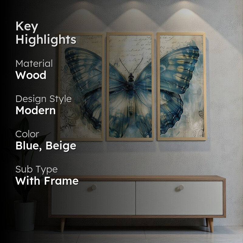 Butterfly Splits Wall Art - Set Of Three media 2