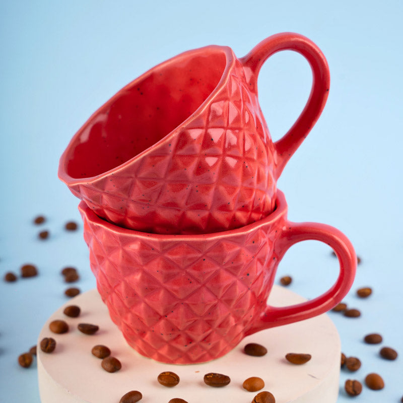 Rossana Ceramic Tea Cup (220 mL) - Red media 4