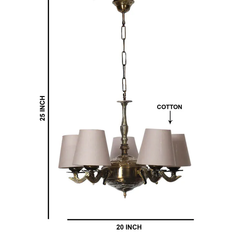 Alaha Conical Golden Antique Ceiling Lamp media 6