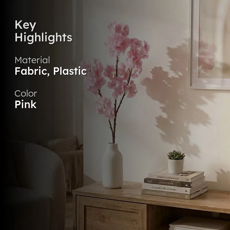 Blossira Cherry Blossom Fabric Arificial Flower - Light Pink media 2