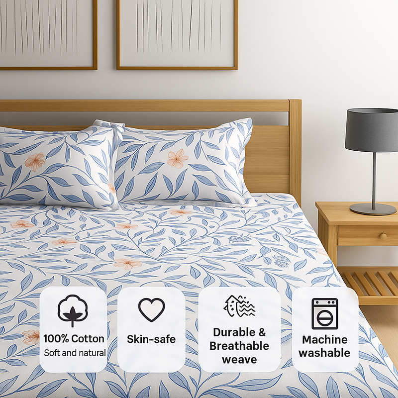 Charming Daisies Cotton Bedsheet - 210 TC media 6