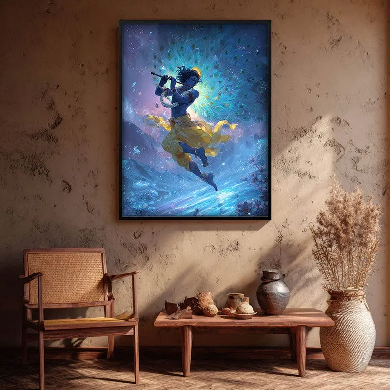 Lord Krishnas Cosmic Divine Dance Archival Paper Wall Art media 1