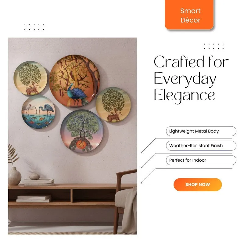 Mayur Harmony Wall Plates - Set of Five media 6