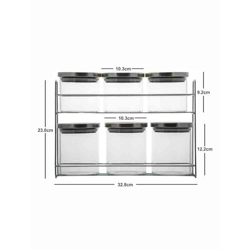Baffy Storage Jar with Metal Stand - Set of Seven media 4