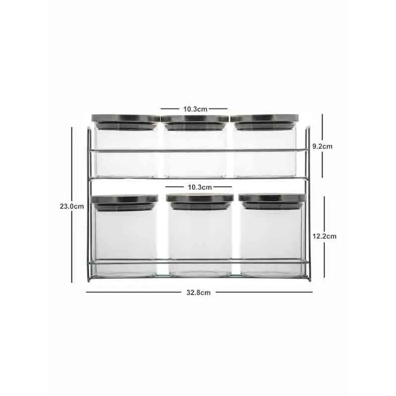 Baffy Storage Jar with Metal Stand - Set of Seven media 4