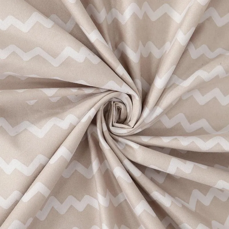 Lora Stripes Bedsheet (Beige) - 150 GSM media 5