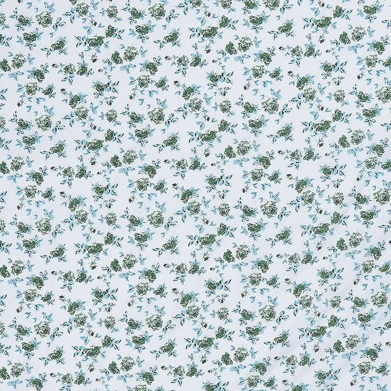 Monte Carlo Fleurish Cotton Bedsheet (White,Green) - 104 TC media 7
