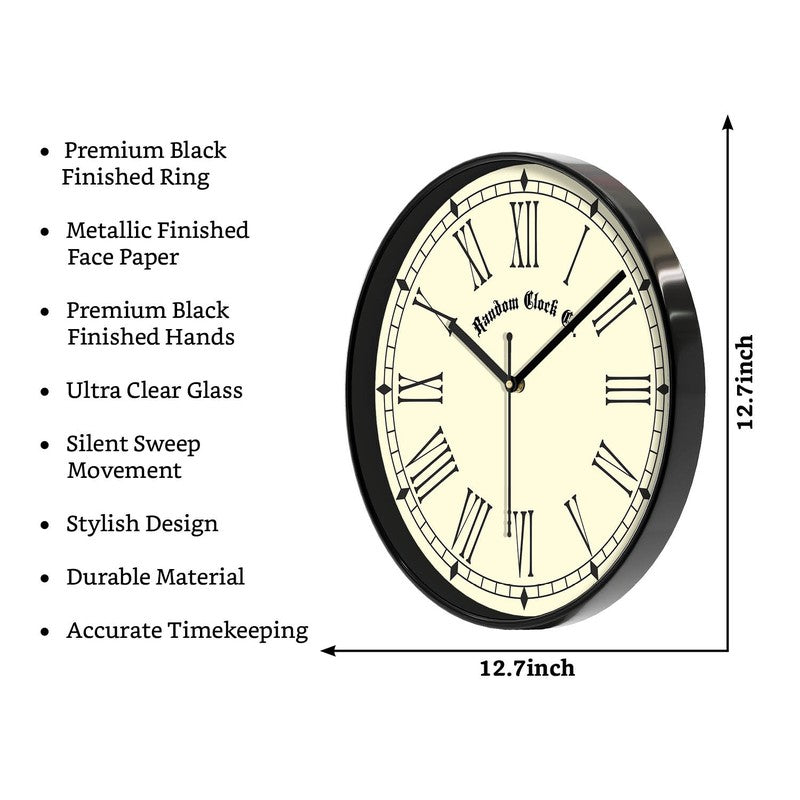 Romanza Premium Silent Sweep Wall Clock - Yellow media 8