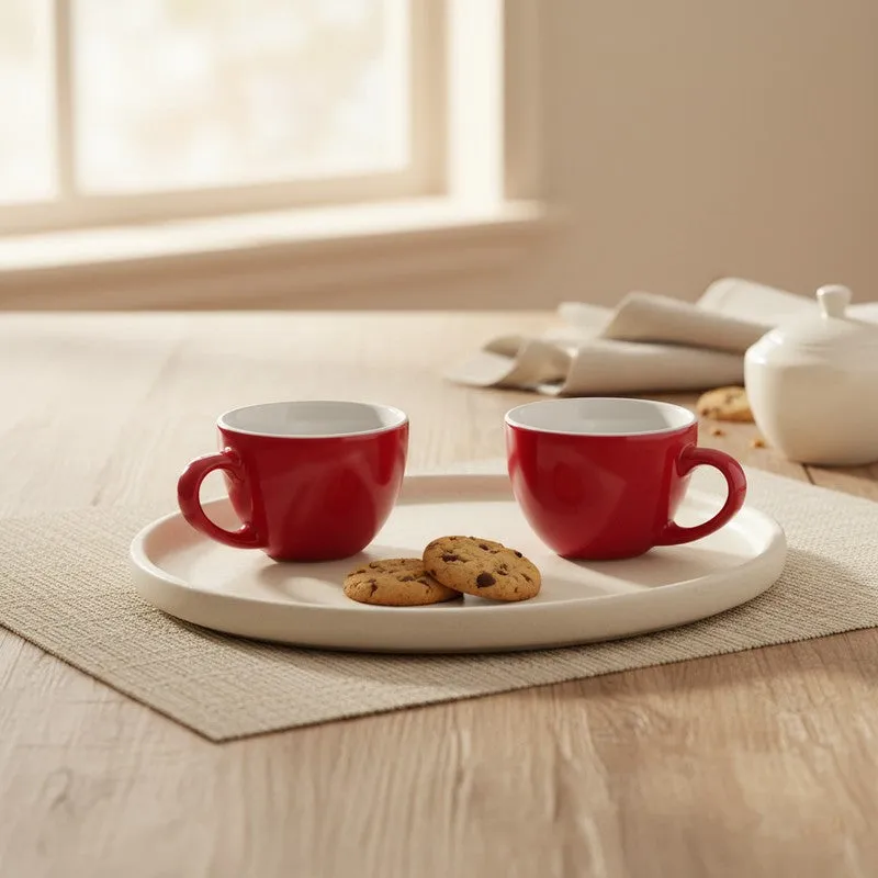 Mystic Ceramic Tea Cup (80 mL Each) - Set Of Two media 1