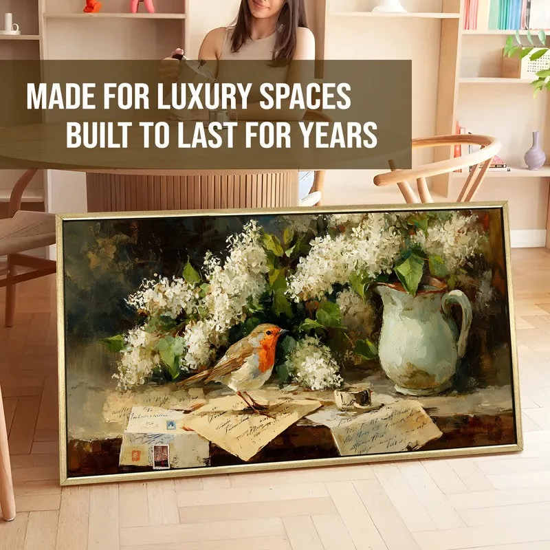Sparrow Song Canvas Wall Painting With Frame media 5