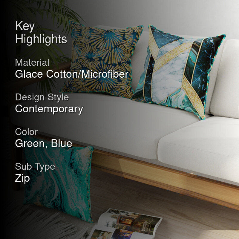 Nivara Printed Microfiber Cushion Cover - Set Of Three media 2