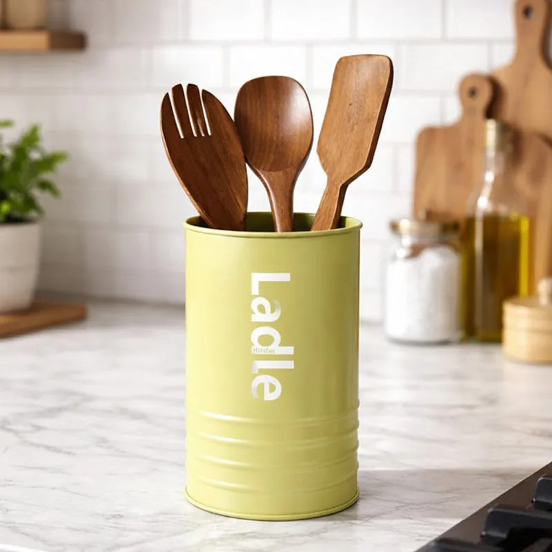 KitchenPlus Sturdy Cutlery Stand - Green media 1