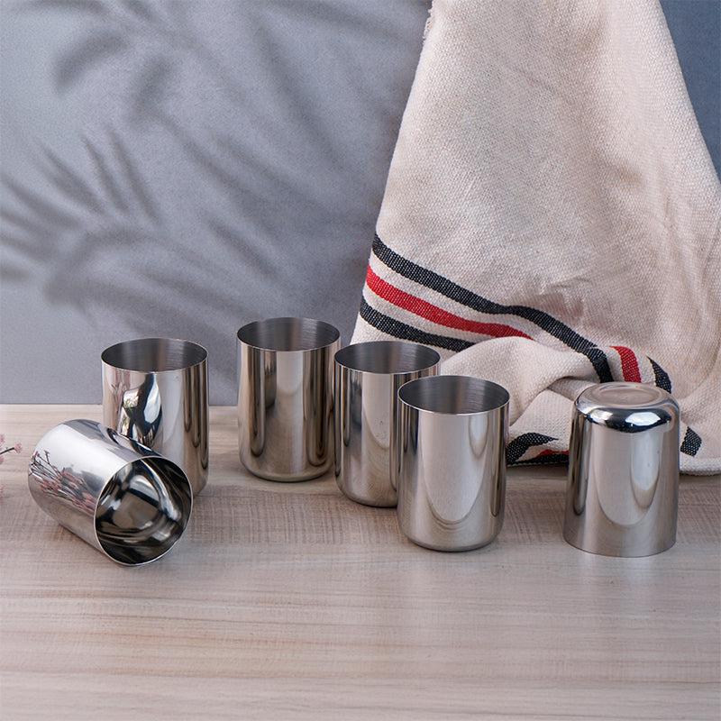 Feno Stainless Steel Tumbler (400 mL Each) - Set Of Six