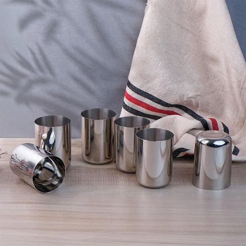 Feno Stainless Steel Tumbler (400 mL Each) - Set Of Six media 1