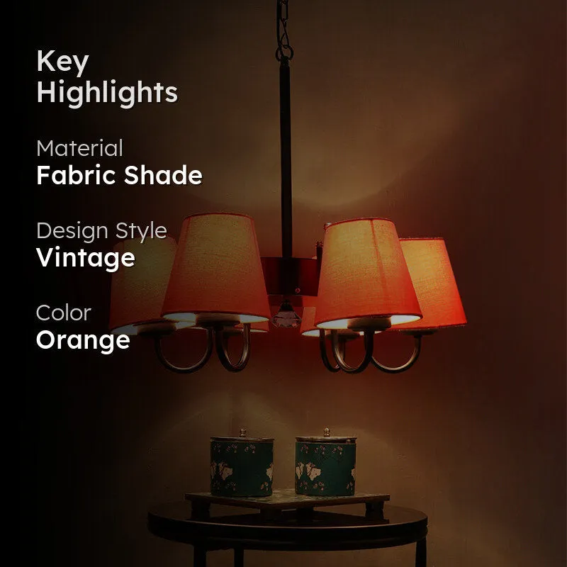 Viya Conical Ceiling Lamp - Orange media 2