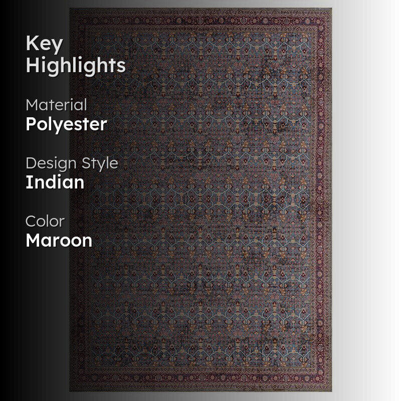 Sadie Ethnic Carpet - Maroon media 2