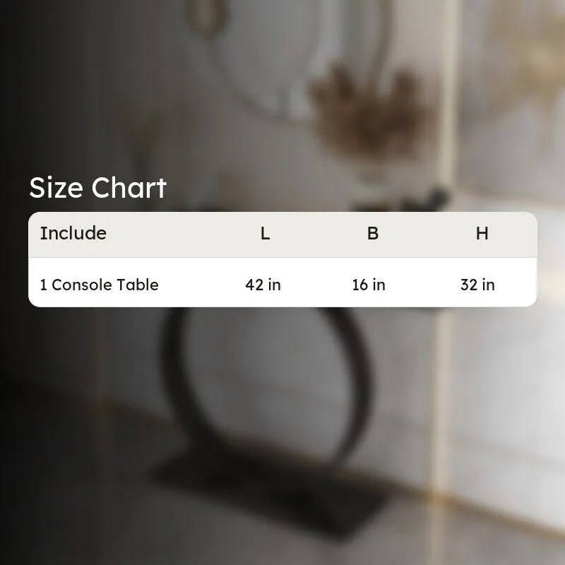 Minimalist Metal Console Table with Marble Top - Medium media 5