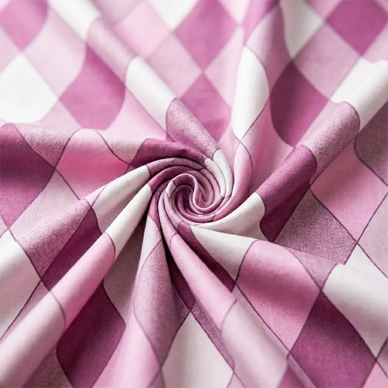 Jora Geometric Cotton Bedsheet (Pink) - 144 TC media 5