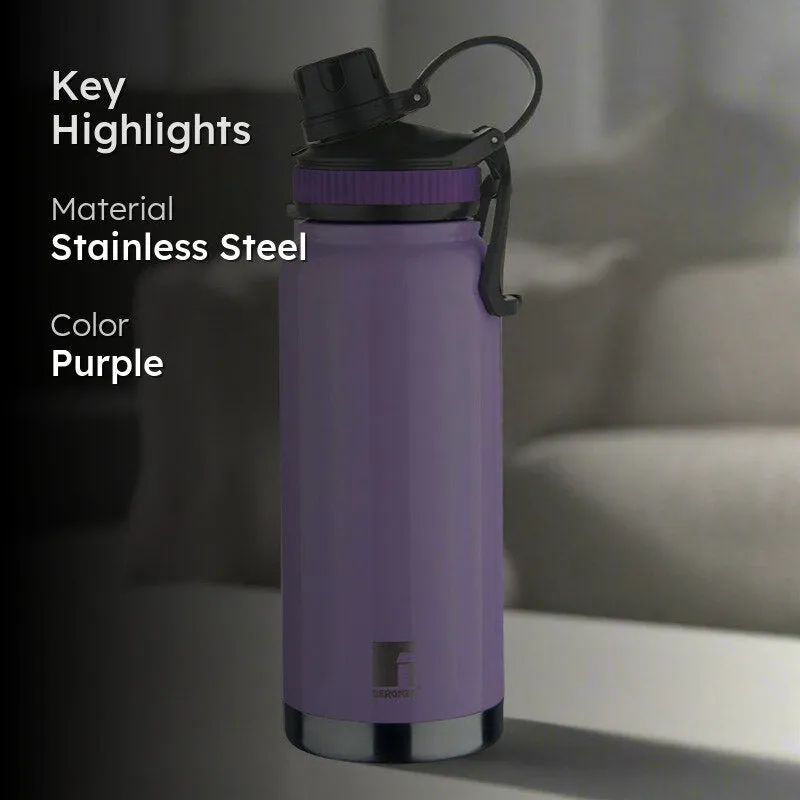 Bergner Walking Aquafit Thermosteel Hot And Cold Flask (Purple) - 500 mL media 2