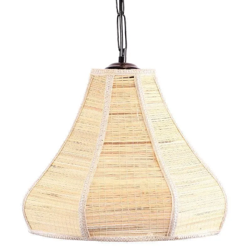 Milana Bamboo Cane Ceiling Lamp media 4
